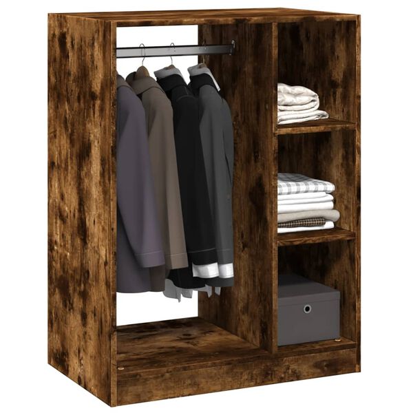vidaXL Garde-robe ch&ecirc;ne fum&eacute; 77x48x102 cm bois d'ing&eacute;nierie