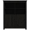 vidaXL Buffet Noir 83x41,5x100 cm Bois massif de pin