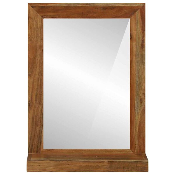 vidaXL Miroir de salle de bain avec miroir Marron Bois d'Acacia Massif