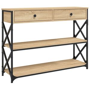 vidaXL Table console ch&ecirc;ne sonoma 100x28x75 cm bois d'ing&eacute;nierie
