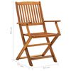 vidaXL Chaises pliables d'extérieur lot de 4 Bois d'acacia solide