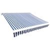 vidaXL Toile d'auvent Bleu et blanc 5x3 m