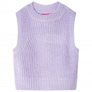 Gilet pull-over tricoté pour enfants lilas clair 92