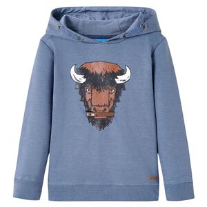 Sweat &agrave; capuche pour enfants bleu m&eacute;lange 104