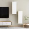 vidaXL Meubles TV 2 pcs Blanc et chêne sonoma Bois d’ingénierie