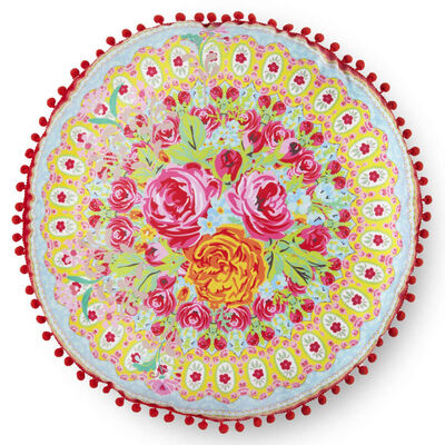 Happiness Coussin décoratif WILD ROSE 55x55 cm Rouge