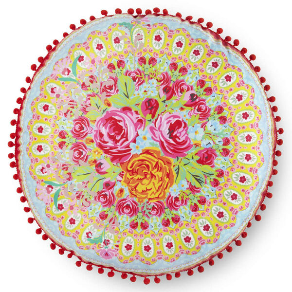 Happiness Coussin d&eacute;coratif WILD ROSE 55x55 cm Rouge