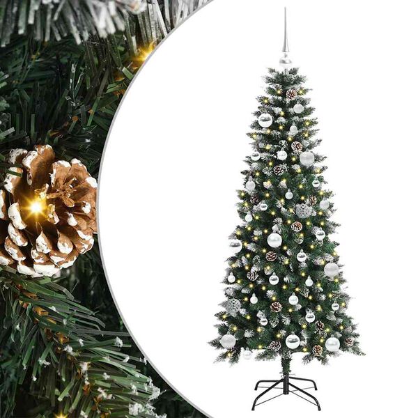 vidaXL Sapin de No&euml;l artificiel Vert 150 cm PVC, plastique et acier