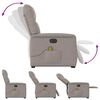 vidaXL Fauteuil inclinable de massage &eacute;lectrique Taupe Tissu