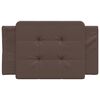 vidaXL Coussin de t&ecirc;te de lit Zadar marron 90 cm similicuir