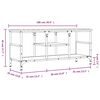 vidaXL Meuble TV chêne sonoma 100x35x45 cm bois d'ingénierie et fer