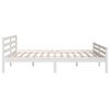 vidaXL Cadre de lit sans matelas blanc bois massif 180x200 cm