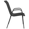 vidaXL Chaises empilables de jardin lot de 2 Noir Tissu textil&egrave;ne
