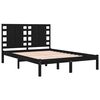 vidaXL Cadre de lit sans matelas noir 200x200 cm bois massif de pin