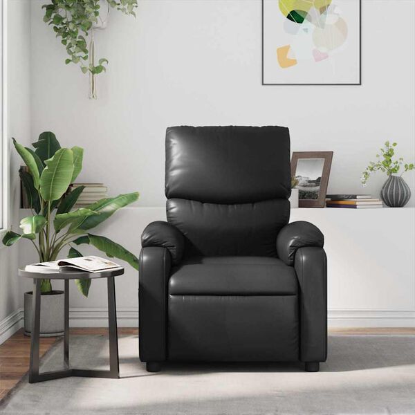 vidaXL Fauteuil de massage inclinable Noir Similicuir