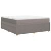 vidaXL Sommier &agrave; lattes de lit avec matelas Taupe 180x200 cm Tissu