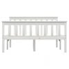 vidaXL Cadre de lit sans matelas blanc bois de pin massif 120x200 cm