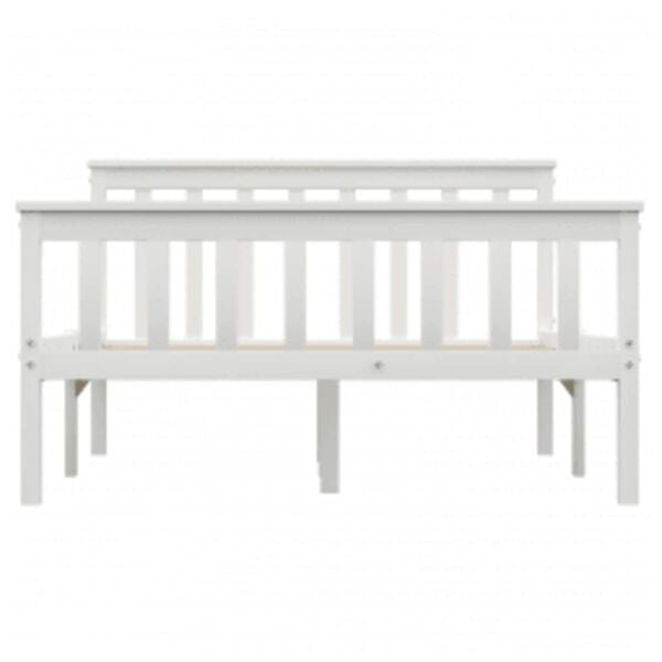 vidaXL Cadre de lit sans matelas blanc bois de pin massif 120x200 cm