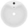 vidaXL Lavabo de luxe avec trop-plein Blanc mat 36x13 cm C&eacute;ramique