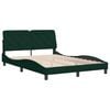 vidaXL Cadre de lit sans matelas vert fonc&eacute; 140x190 cm velours
