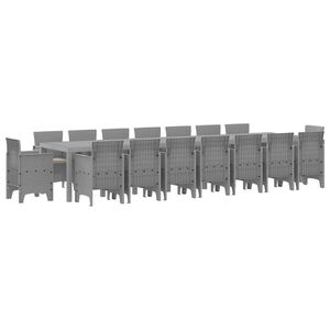 vidaXL Ensemble de salle &agrave; manger de jardin avec coussins 17 pcs
