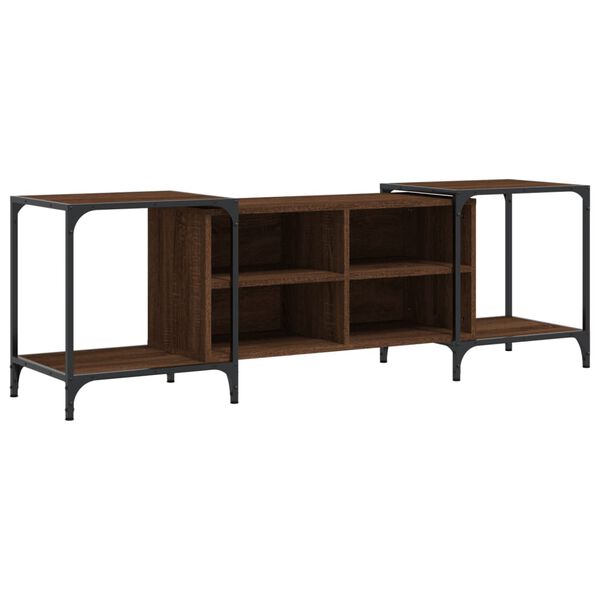 vidaXL Meuble TV ch&ecirc;ne marron 153x37x50 cm bois d'ing&eacute;nierie