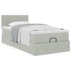 vidaXL Cadre de lit ottoman avec matelas gris clair 80x200 cm velours