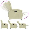 vidaXL Fauteuil inclinable &eacute;lectrique cr&egrave;me cuir v&eacute;ritable