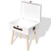 vidaXL Table de chevet 40x30x41,5 cm Blanc