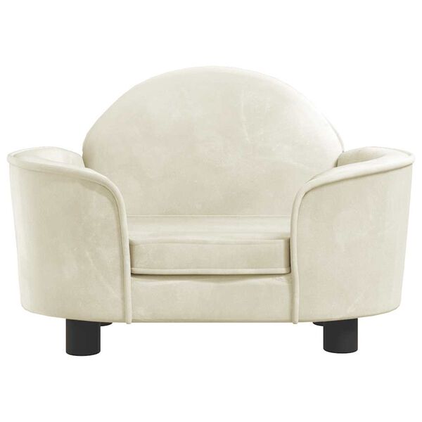 vidaXL Lit pour chien crème 66x40x45 cm velours