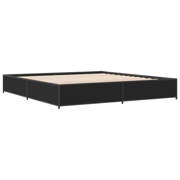 vidaXL Cadre de lit sans matelas noir 160x200 cm
