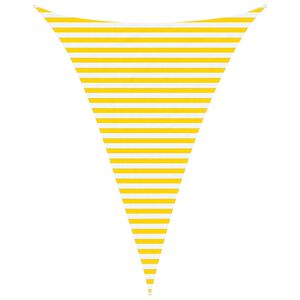 vidaXL Voile d'ombre Jaune et blanc 3 x 4 x 4 m 100 % polyester Oxford