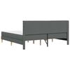vidaXL Cadre de lit avec matelas Gris fonc&eacute; 180 x 200 cm tissu