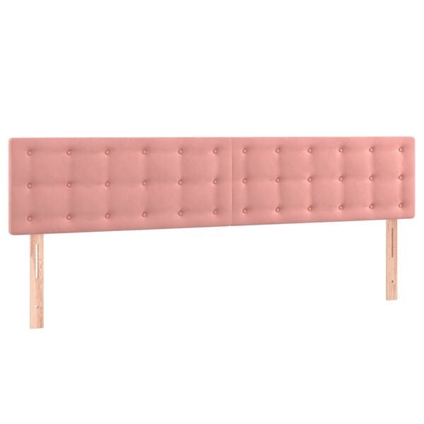 vidaXL T&ecirc;te de lit &agrave; LED Rose 180x5x78/88 cm Velours