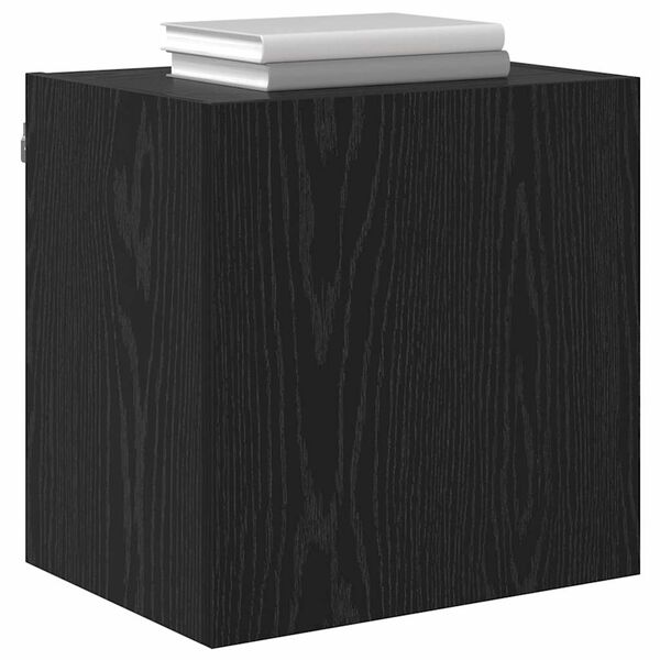 vidaXL Meuble TV mural Ch&ecirc;ne noir 40,5x30x40cm Bois d'ing&eacute;nierie