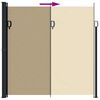vidaXL Auvent lat&eacute;ral r&eacute;tractable beige 200x600 cm