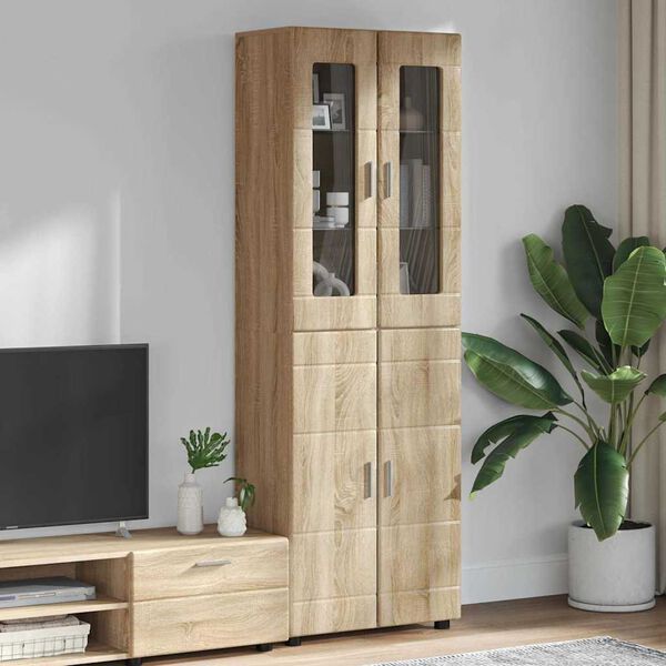 vidaXL Haut Armoire avec &eacute;tag&egrave;re FLORIN Ch&ecirc;ne Sonoma 60 x 35 x 182 cm