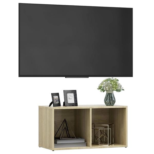 vidaXL Meuble TV chêne sonoma 72x35x36,5 cm bois d’ingénierie