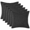 vidaXL Housse de coussin 6 pc HOUTEN Gris fonc&eacute; 55 x 55 cm Boucl&eacute;