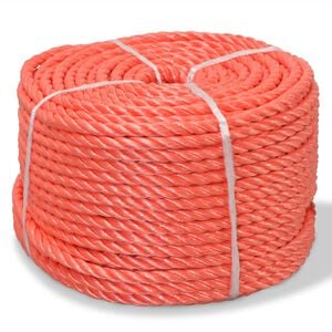 vidaXL Corde torsad&eacute;e Polypropyl&egrave;ne 10 mm 100 m Orange