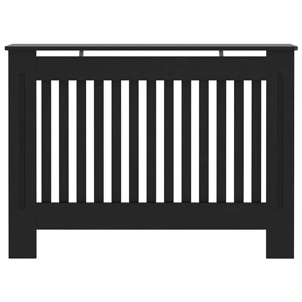 vidaXL Cache-radiateur noir 112x19x81,5 cm MDF