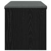 vidaXL Banc d'entr&eacute;e avec coussin Ch&ecirc;ne noir 83 x 38 x 40 cm