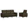vidaXL Ensemble de Canap&eacute;s 2 pcs Vert arm&eacute;e Simili daim