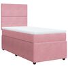 vidaXL Sommier &agrave; lattes de lit avec matelas Rose 100x200 cm Velours