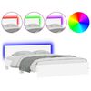 vidaXL Cadre de lit avec LED sans matelas blanc 160x200 cm