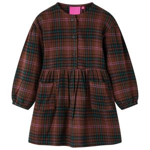 Robe pour enfants &agrave; manches longues cognac 92