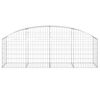 vidaXL Panier de gabions arqu&eacute; 200x50x60/80 cm Fer galvanis&eacute;