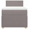 vidaXL Sommier &agrave; lattes de lit avec matelas Taupe 100x200 cm Tissu