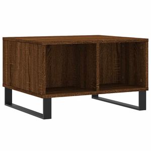 vidaXL Table basse Ch&ecirc;ne marron 60x50x36,5 cm Bois d'ing&eacute;nierie