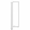 vidaXL Pieds de table de bar en T, 2 pi&egrave;ces, blanc, 60 x 35 x (110-111) cm, acier